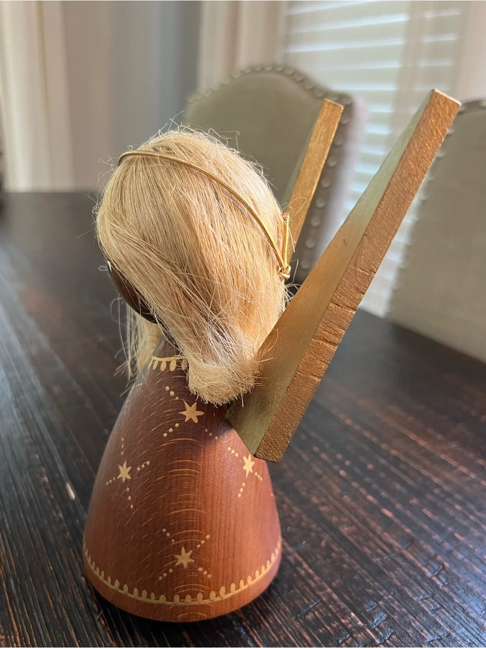 Mapsa Vintage Wooden W. Germany Swiss Movement Angel Music Box Silent Night